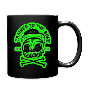 trained to the bone Bodybuilding Fitness green - Full Colour Mug - black - Right