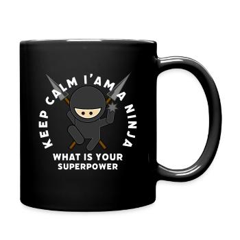 Lustiges Ninja Outfit - Coole Geschenkidee - Tasse einfarbig - Schwarz - Rechts