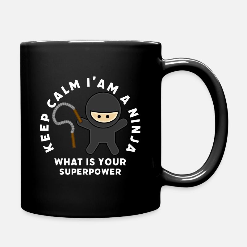 Funny Ninja Outfit - Cool Gift Idea - Full Colour Mug - black