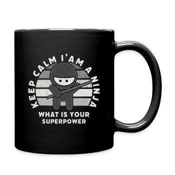 Lustiges Ninja Outfit - Coole Geschenkidee - Tasse einfarbig - Schwarz - Rechts