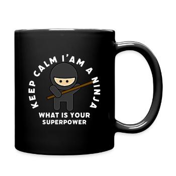 Lustiges Ninja Outfit - Coole Geschenkidee - Tasse einfarbig - Schwarz - Rechts