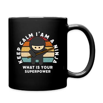 Lustiges Ninja Outfit - Coole Geschenkidee - Tasse einfarbig - Schwarz - Rechts