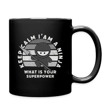 Lustiges Ninja Outfit - Coole Geschenkidee - Tasse einfarbig - Schwarz - Rechts