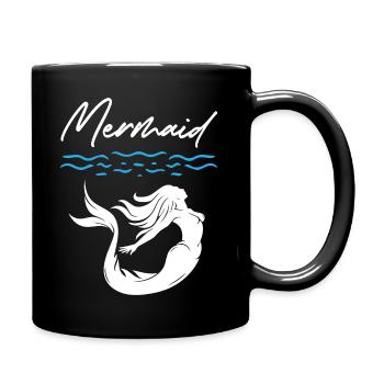 Mermaid Free Style - Tasse einfarbig - Schwarz - Rechts