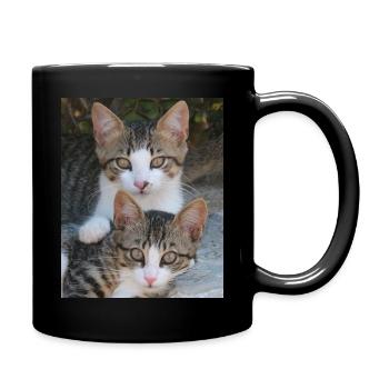 Katzen - Tasse einfarbig - Schwarz - Rechts