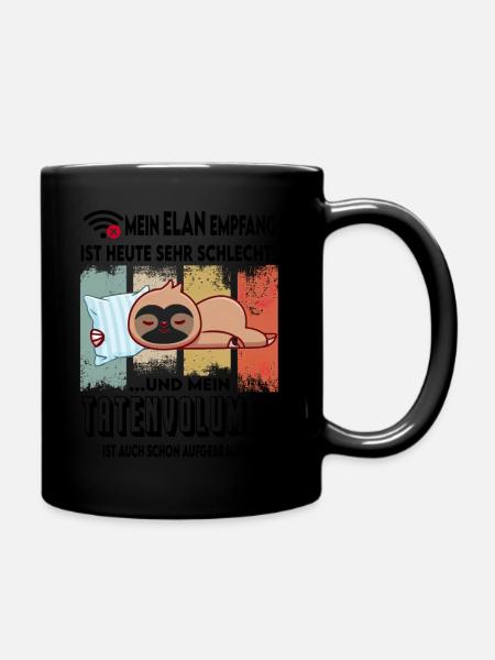 Elan Empfang und Tatenvolumen - Tasse einfarbig - Schwarz