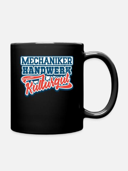 Mechaniker Handwerker Outfit und Zubehör - Tasse einfarbig - Schwarz
