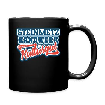 Steinmetz Handwerker Outfit und Zubehör - Tasse einfarbig - Schwarz - Rechts