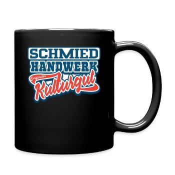 Schmied Handwerker Outfit und Zubehör - Tasse einfarbig - Schwarz - Rechts