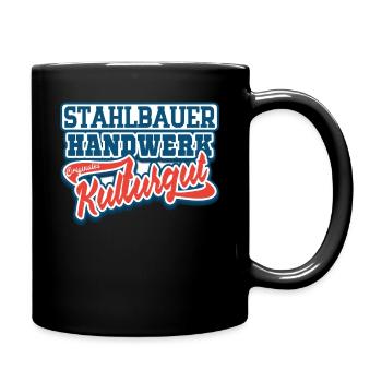 Stahlbauer Handwerker Outfit und Zubehör - Tasse einfarbig - Schwarz - Rechts