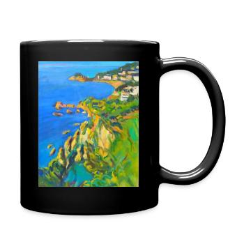 The sea in the spring - Full Colour Mug - black - Right