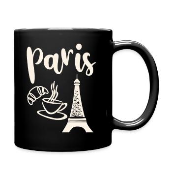 Cadeau Design graphique Paris Tour Eiffel France - Mug uni - noir - Droite