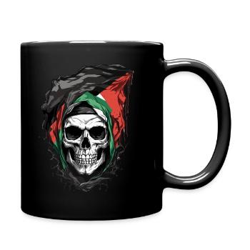 Proud Palestinians: Skull & Flag - Full Colour Mug - black - Right