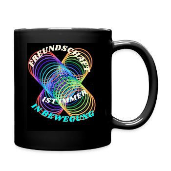 Freundschaf ist ein Kreis - Tasse einfarbig - Schwarz - Rechts