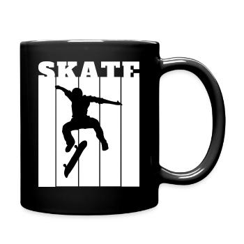 Skateboard Skaten Skateboarding Skater Skate-Fan - Tasse einfarbig - Schwarz - Rechts