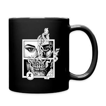 Stranger end - Tasse einfarbig - Schwarz - Rechts