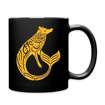 loup de mer - Mug uni - noir - Droite