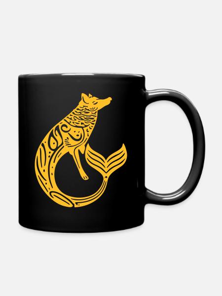Seebarsch - Tasse einfarbig - Schwarz