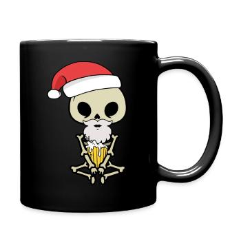 Squelette Bière Noël - Mug uni - noir - Droite