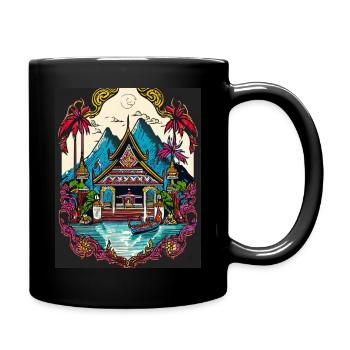 The beauty of Thai nature - Full Colour Mug - black - Right