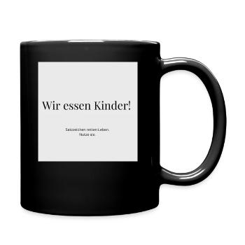 Satzzeichenfetisch - Tasse einfarbig - Schwarz - Rechts