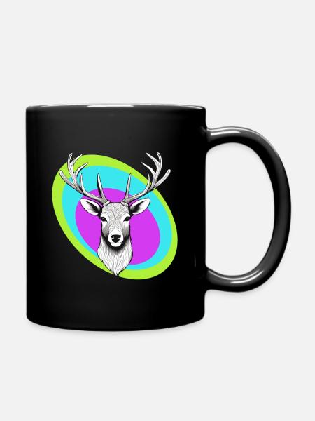 Rentier - Tasse einfarbig - Schwarz