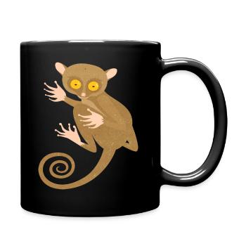 Koboldmaki - Tasse einfarbig - Schwarz - Rechts