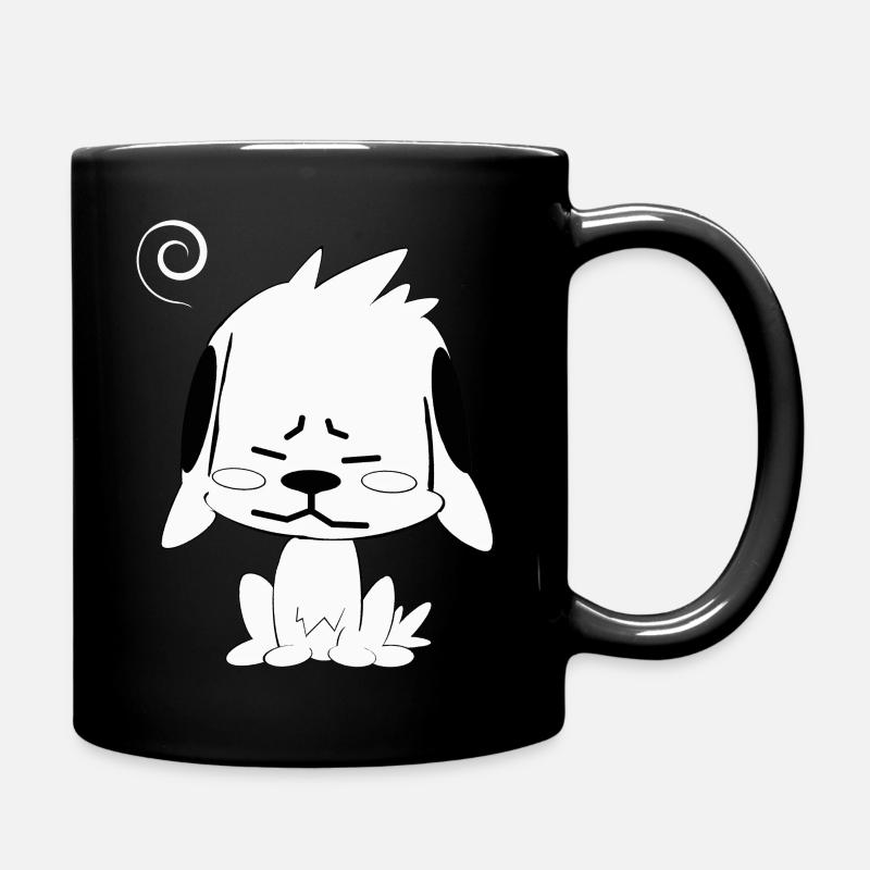 Adorable pouting anime dog and manga puppy - Tasse einfarbig - Schwarz