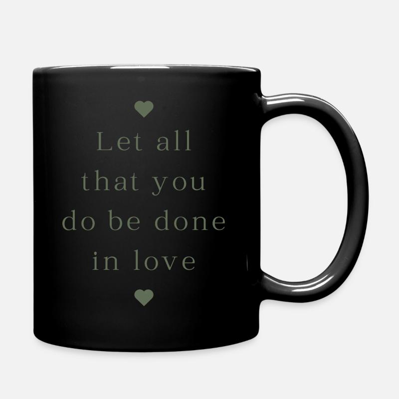 Love - Tasse einfarbig - Schwarz
