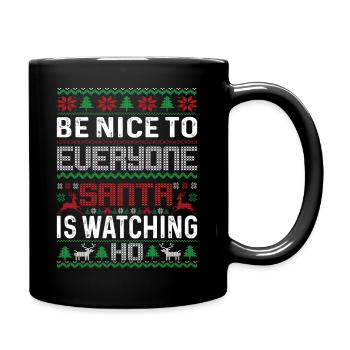 C’est agréable d’être tout le monde Père Noël - Mug uni - noir - Droite