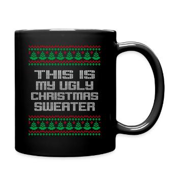 This is my ugly christmas sweater - Full Colour Mug - black - Right