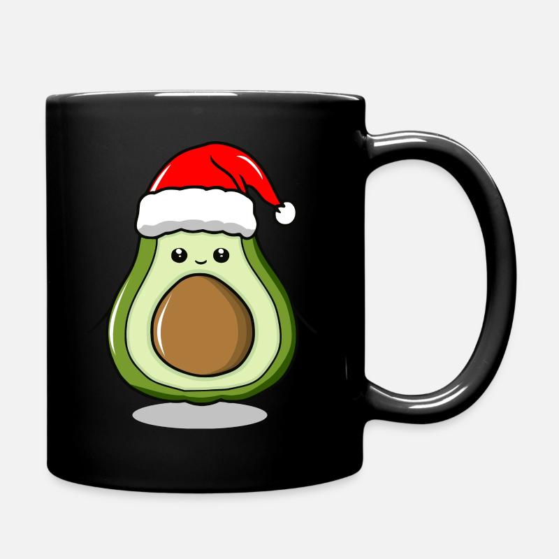 Avocado Xmas - Tasse einfarbig - Schwarz