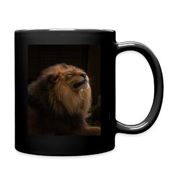 löwe - Tasse einfarbig - Schwarz - Rechts