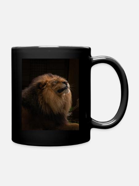 löwe - Tasse einfarbig - Schwarz
