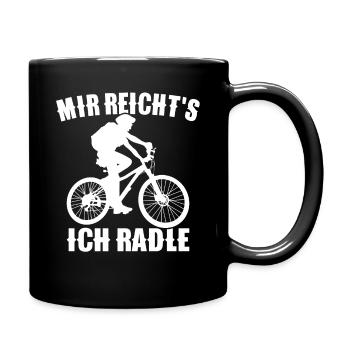 Mir reicht's, ich radle - Fahrrad-Statement-Shirt - Tasse einfarbig - Schwarz - Rechts
