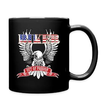 Moto Motard Motard Motard avec passion - Mug uni - noir - Droite