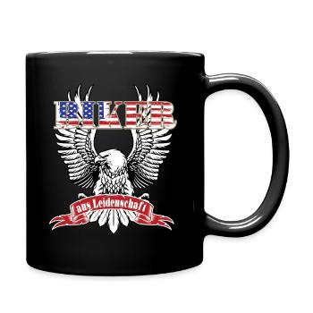 Moto Motard Motard Motard avec passion - Mug uni - noir - Droite