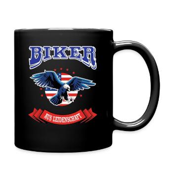 Moto Motard Motard Motard avec passion - Mug uni - noir - Droite