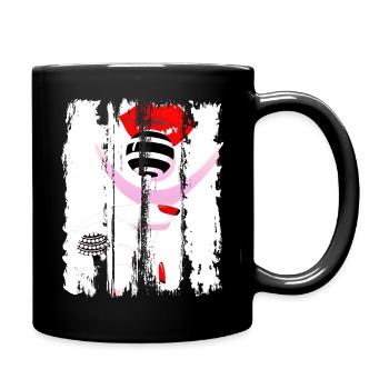 Schöne weibliche Farbe Mode bunte Frau Kunst - Tasse einfarbig - Schwarz - Rechts