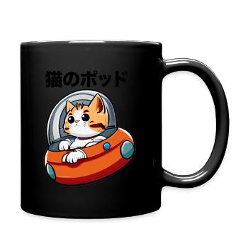 CAT POD JAPANESE - Full Colour Mug - black - Right