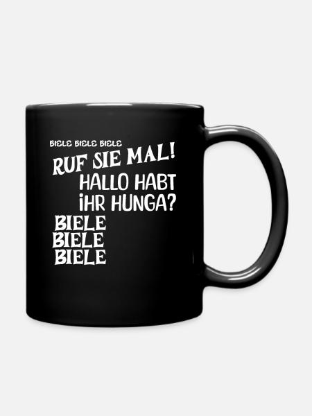 Biele Biele Biele Ruf Sie mal Enten füttern Meme - Tasse einfarbig - Schwarz