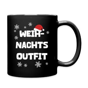 Weihnachtsoutfit Weihnachten - Tasse einfarbig - Schwarz - Rechts