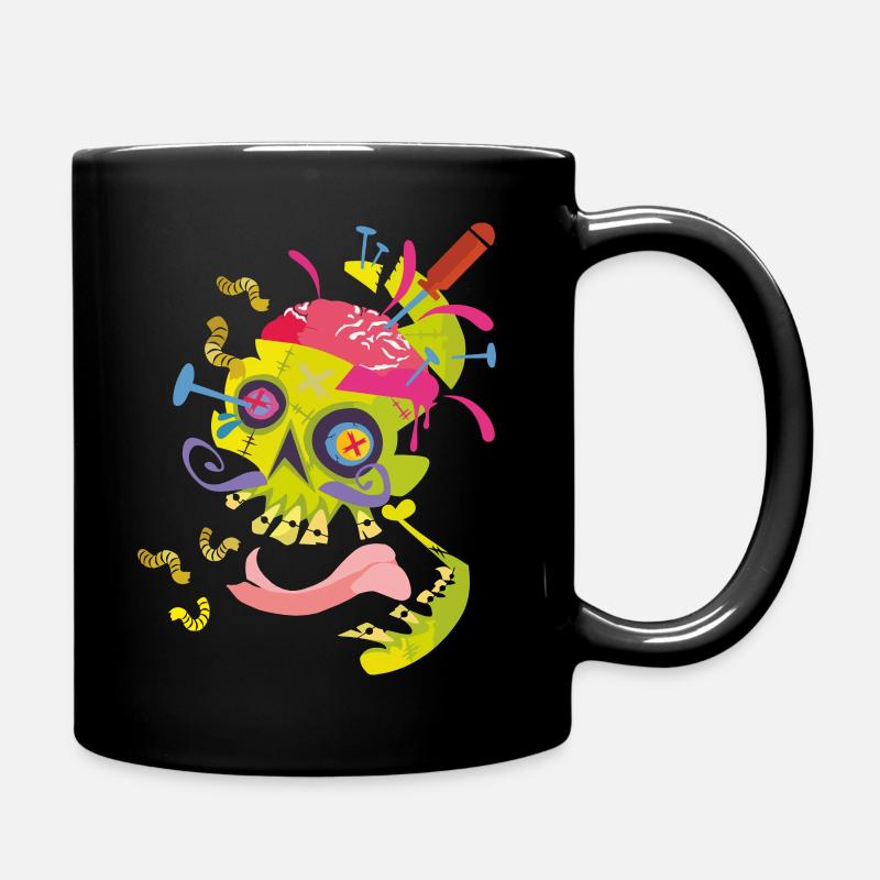 Mexikanischer Schädel - Tasse einfarbig - Schwarz