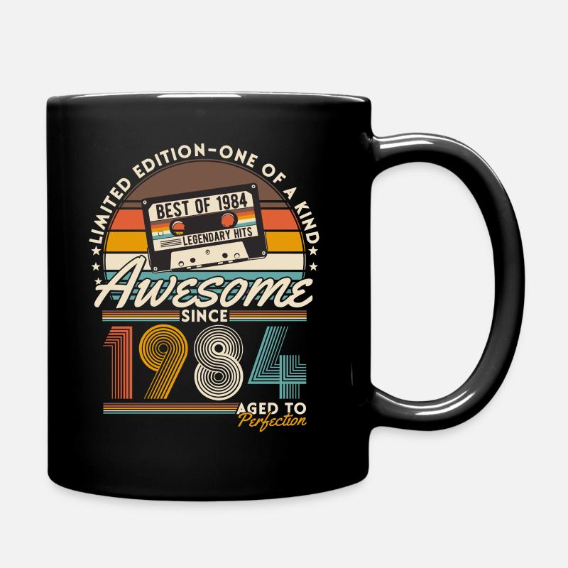 Original 1984 Jahrgang Vintage Geburtstag Retro - Tasse einfarbig - Schwarz