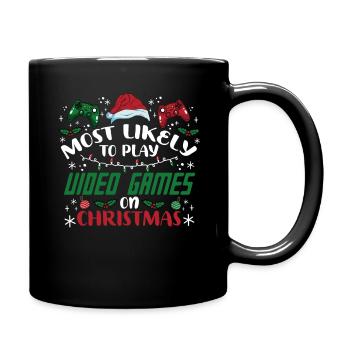 Weihnachten Gamer Gaming Spruch Lustig Humor Xmas - Tasse einfarbig - Schwarz - Rechts
