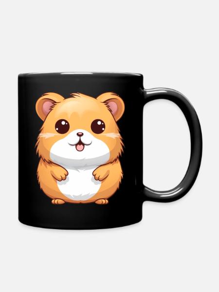 Hamster - Tasse einfarbig - Schwarz