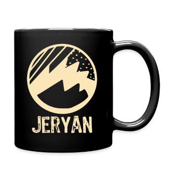 Jeryan Design avec la montagne - Mug uni - noir - Droite