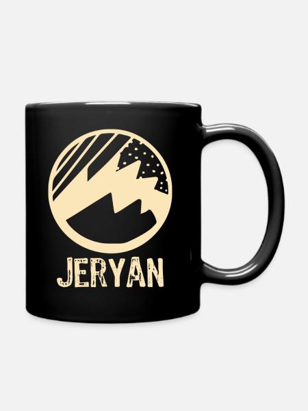 Jeryan Design with Mountain - Tasse einfarbig - Schwarz