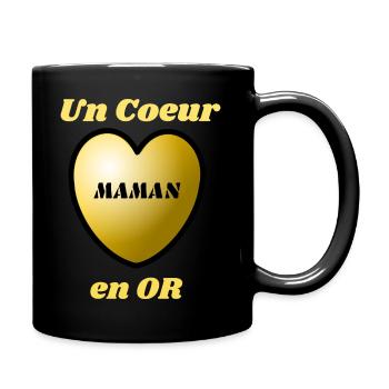 T-Shirt Maman en Or. - Mug uni - noir - Droite