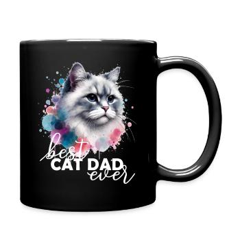 Best Cat Dad Ever Katze - Full Colour Mug - black - Right